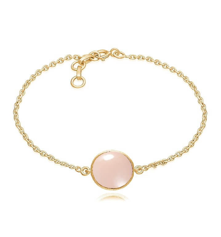 Noa armbånd rosa chalcedon