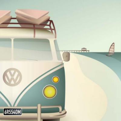 VW CAMPER plakat fra ViSSEVASSE - køb den her